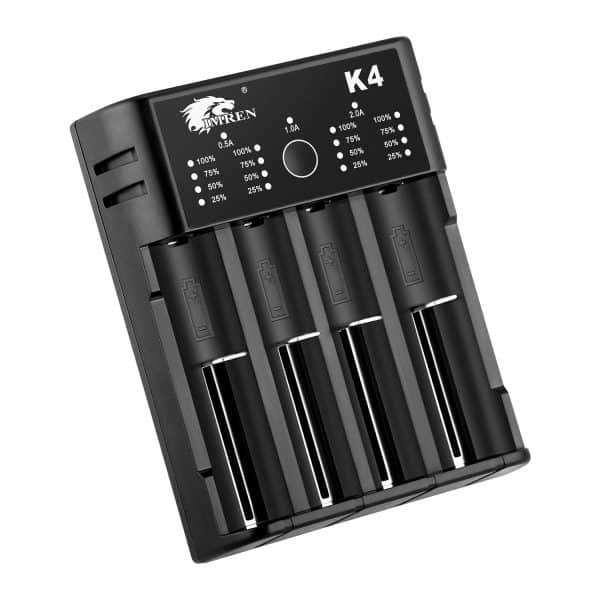 BATTERY AND CHARGERS - IMREN K4 USB charger 4 slots portable 18650 Li-ion battery