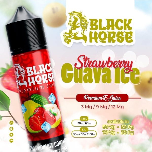 BLACK HORSE - 60ML STRAEBERRY GUAVA ICE